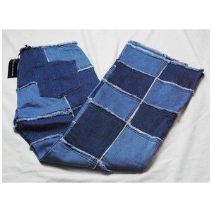 Rare & Unique Delia's Dolls Kill Patchwork Denim Flare Jeans, XXL, New w/ tag